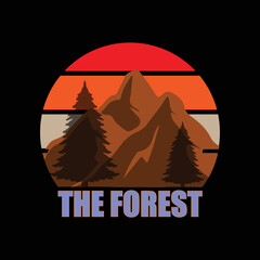 The Forest T-shirt design, outdoor design