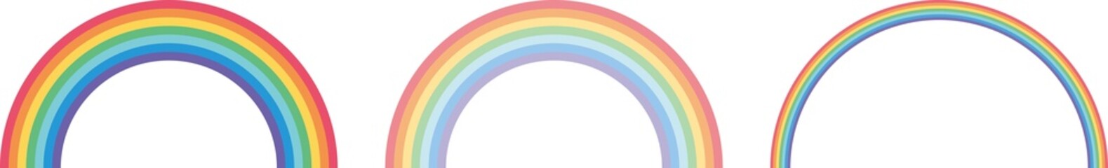 Fototapeta premium 虹のイラストセット