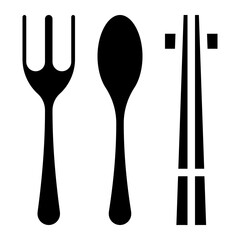 chopsticks glyph icon