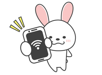 スマホ　Ｗｉ-Ｆｉ　うさぎ