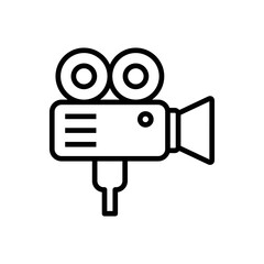 Video recorder line icon vector graphic illustration
