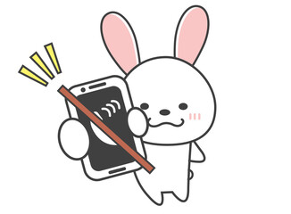 スマホ　電話禁止　うさぎ