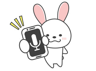 スマホ　録音　うさぎ