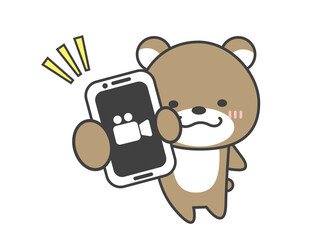 スマホ　ビデオ　くま