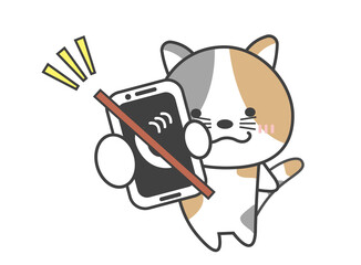 スマホ　電話禁止　ねこ
