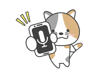 スマホ　録音　ねこ