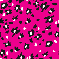 Fototapeta na wymiar Abstract flower spots. Leopard seamless pattern. Abstract flower spots. Animalistic vector background. 