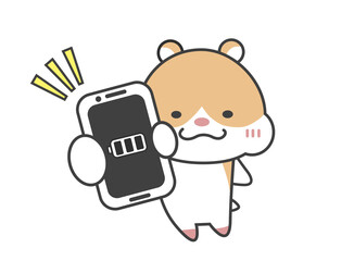 スマホ　充電満タン　ハムスター