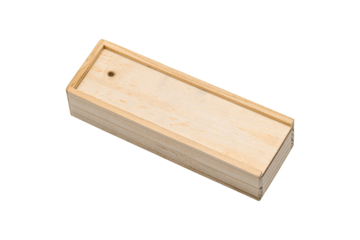 Wooden box, coffin, isolate, transparent background
