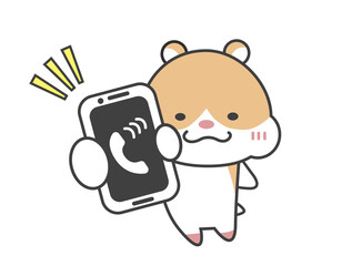 スマホ　電話　ハムスター