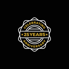 25 years anniversary celebration logo vector
