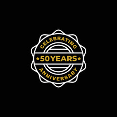 50 years anniversary celebrating logo vector