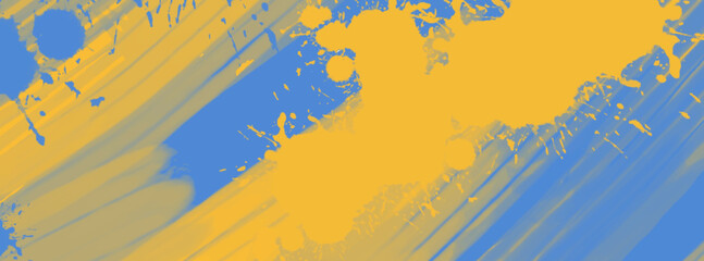 Abstract Blue Yellow paint Background. Vector illustration design