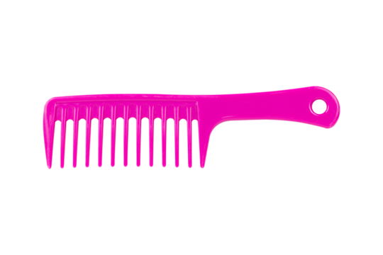pink, women's hairbrush, isolate, transparent background