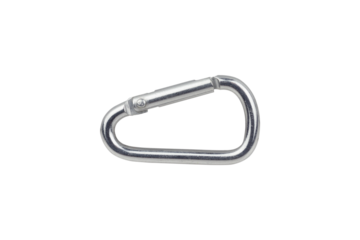 metal carabiner  isolate,  transparent background