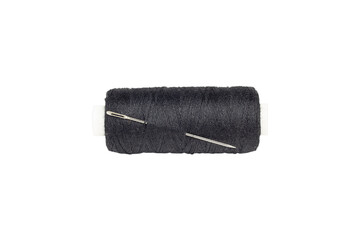 skein of colored thread on a white spool, isolate, transparent background