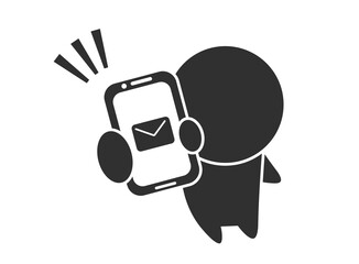 スマホ　メール　人間