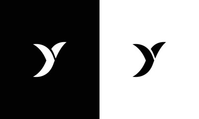 Fototapeta Geometric letter Y logo design vector. Abstract dynamic triple s logo concept. obraz