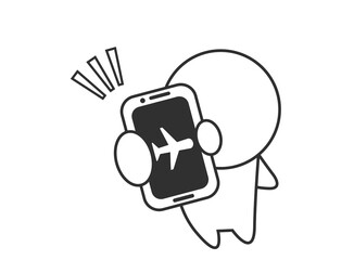スマホ　機内モード　人間