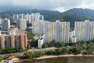 Top view of Hong Kong residential district