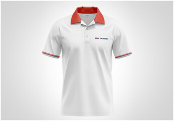 Polo T-Shirt Mockup Front View