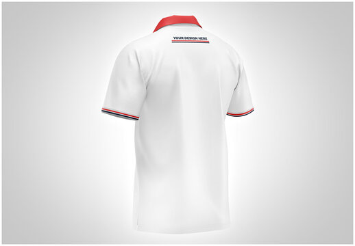Polo T-Shirt Mockup Half Side View