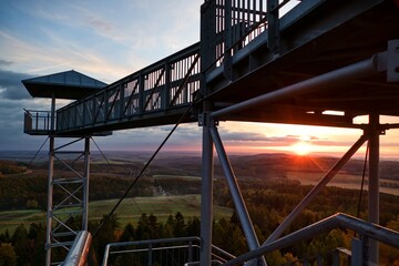 double lookout tower dvojrozhledna in Alberice in silesia czech republic