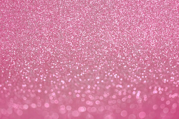Abstract Glitter Background. Pink Texture Sparkling Shiny Paper for Christmas Holiday. Seasonal Wallpaper Decoration. Greeting and Wedding Invitation Card Design. Sparkle Lights and Bokeh Backdrop.