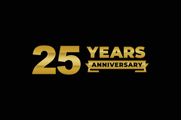 Naklejka na ściany i meble 25 years anniversary celebration logo vector