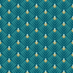 Art deco geometric pattern background Free Vector