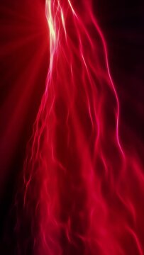 Magic Cosmic Waves In Red  - Abstract Vertical Video