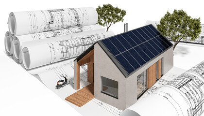 Energieeffizientes Bauen: Holzrahmenhaus mit Klinker-Fassade und Solartechnik