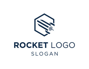 Logo about Rocket on a white background. created using the CorelDraw application.