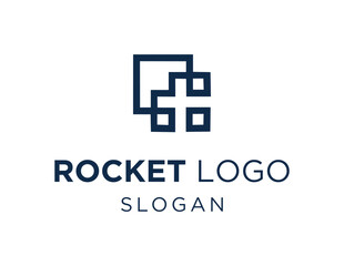 Logo about Rocket on a white background. created using the CorelDraw application.