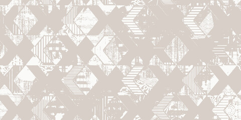 Ethnic beige  Seamless Decoration. nude nature Colors Geometric Motif. African Wax Fabric. Multicolor Design. African Dots Texture.