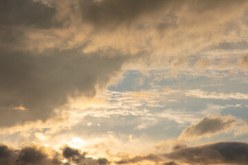 Clouds in the sky at sunset