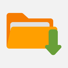 Download icon in flat style about folders, use for website mobile app presentation