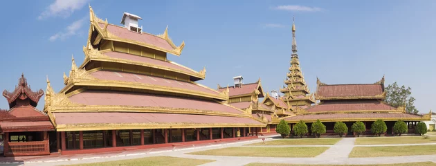 Rolgordijnen Mandalay Palace panorama in Myanamr © Fyle
