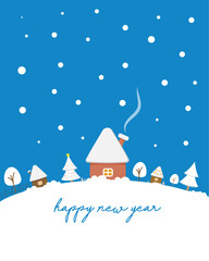 Fototapeta premium Happy New Year card