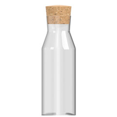3d rendering illustration of a glass carafe with cork top