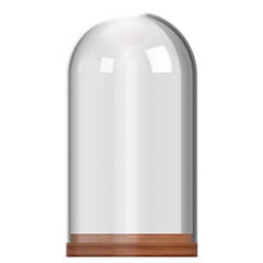 3d rendering illustration of a glass dome with base © Francesco Milanese