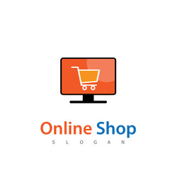 shopping online shop logo design symbol