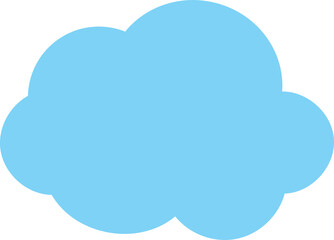 Cute cloud cartoon icon. Flat design illustration.