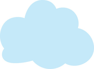 Cute cloud cartoon icon. Flat design illustration.