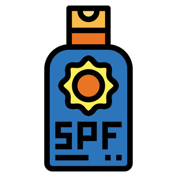 recommend clip art: sunscreen filled outline icon style