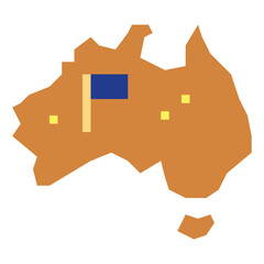 australia flat icon style
