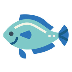 fish flat icon style