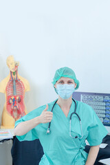 doctor in examination room who are waiting for the results of the test from the patient's lab