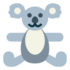 koala flat icon style