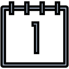 Calendar Colored Line Icon